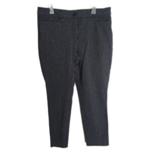 Loft Pants 14 The Skinny Curvy Ponte Knit Stretch 36X26 Gray Textured POCKETS